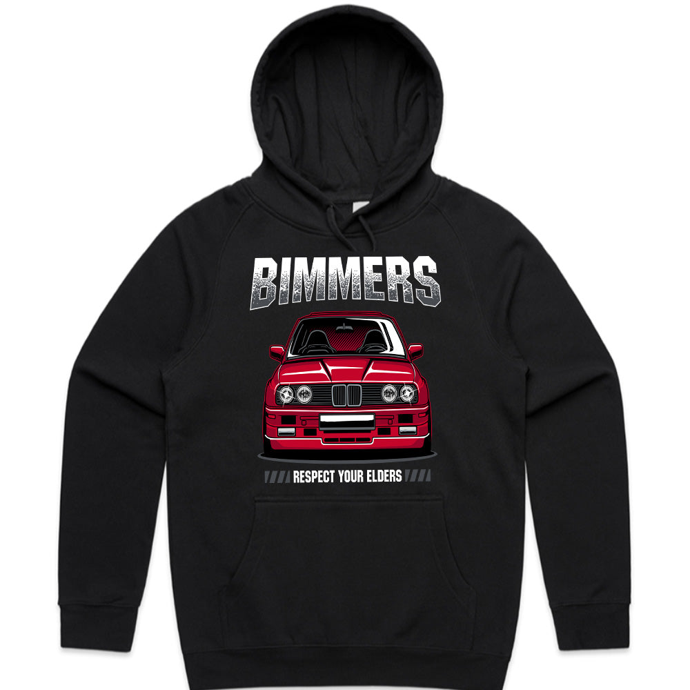 Bimmers Respect Your Elders T-Shirt – Classic BMW E30 Front View Tee