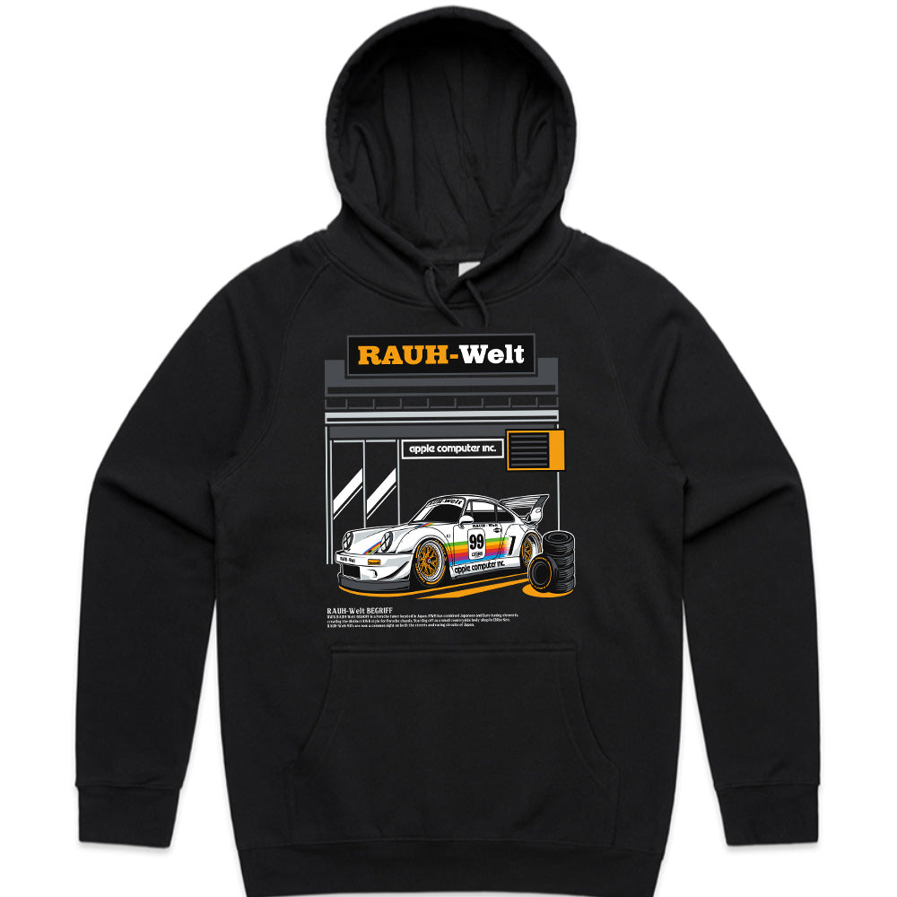Rauh-Welt Begriff Porsche 911 T-Shirt – Vintage Apple Racing Edition