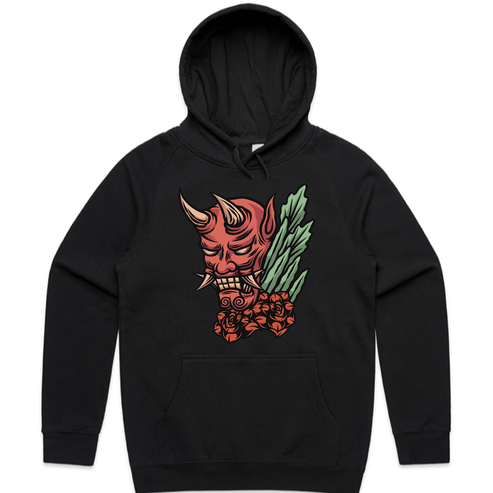 Oni Bloom: Demon & Roses Streetwear Tee