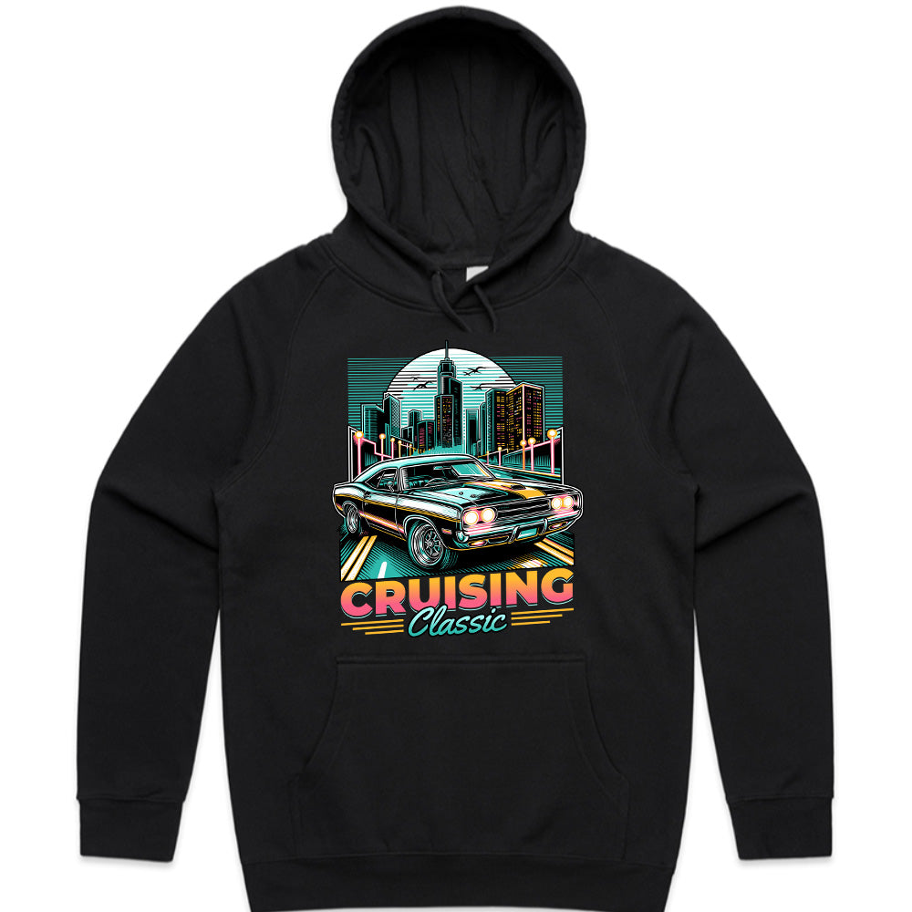 Cruising Legends: Retro Ride Cityscape Tee