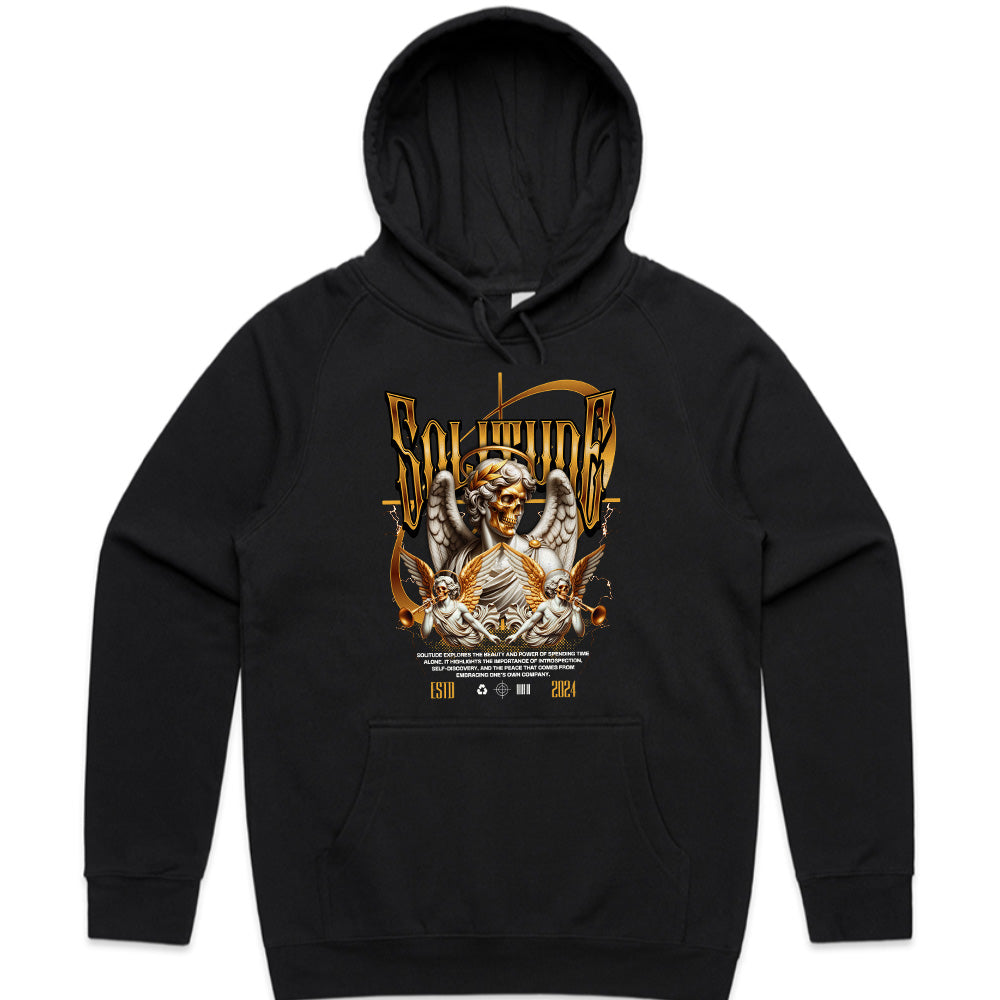 Golden Solitude: Fallen Angel Skull Tee