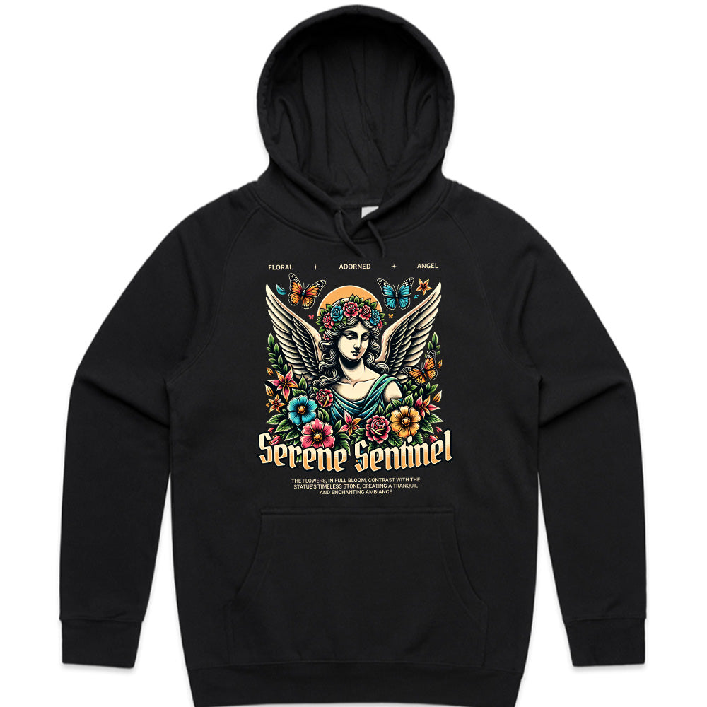Serene Sentinel: Floral Guardian Tee