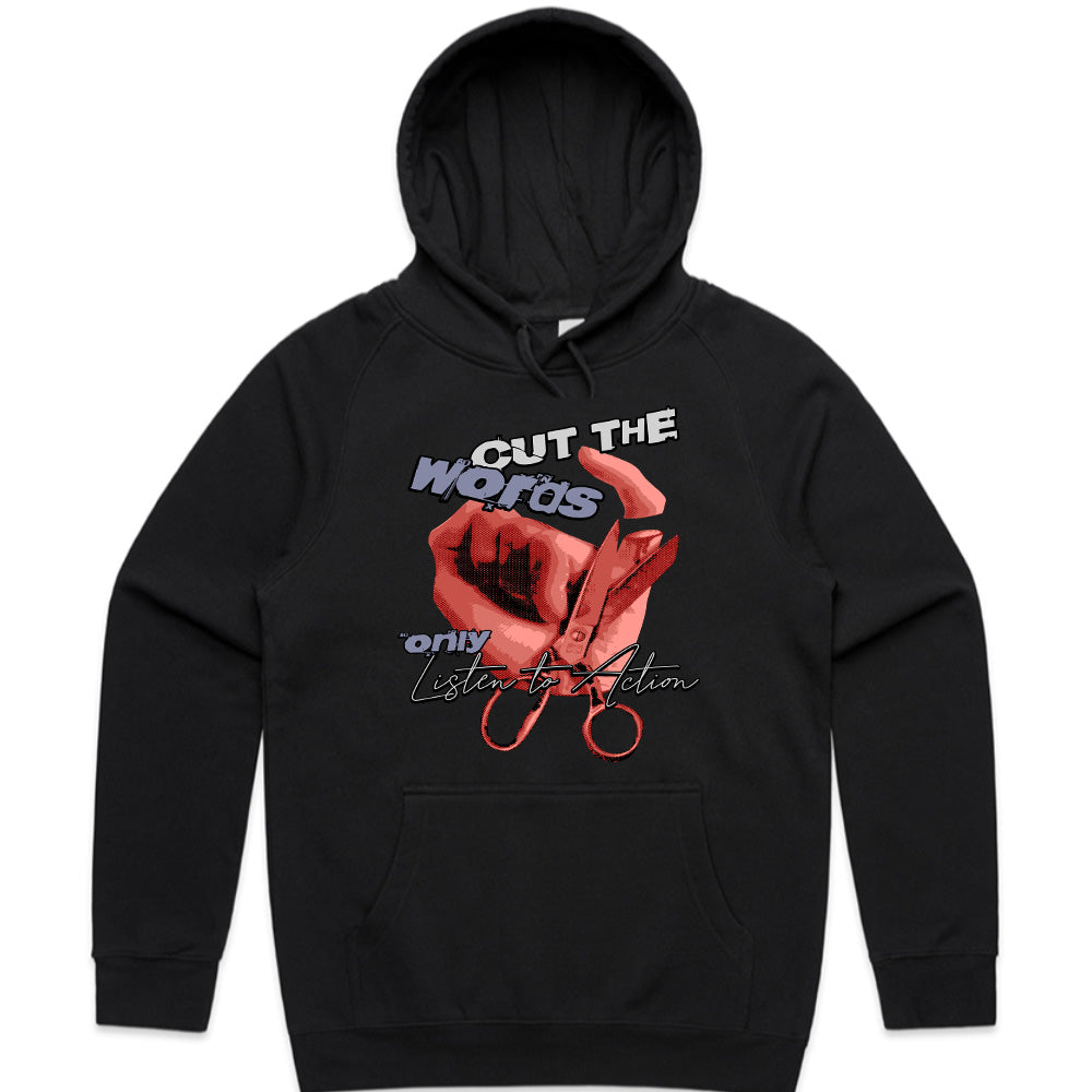 Actions Speak: Cut the Words Graphic Tee