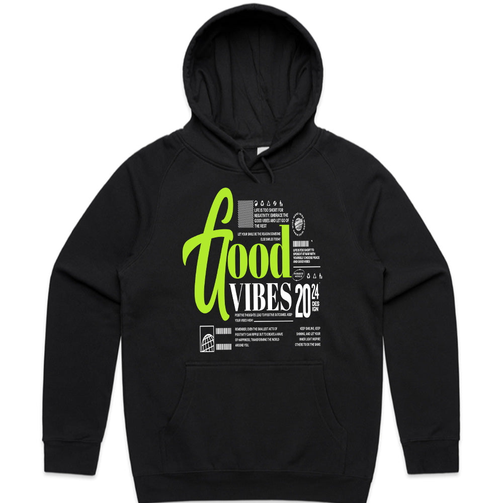 Radiant Mindset: Good Vibes Typography Tee