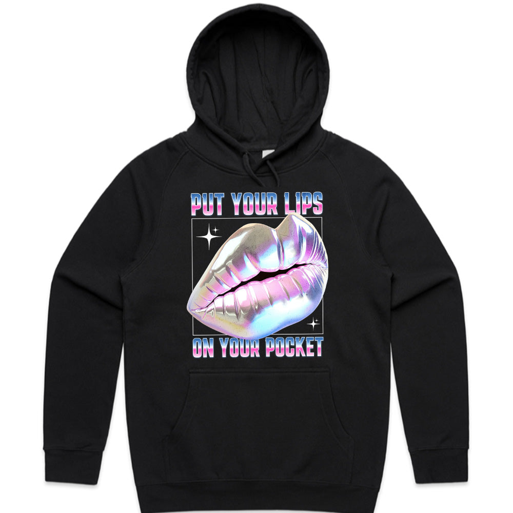 Holographic Kiss: Pocket Lips Statement Tee