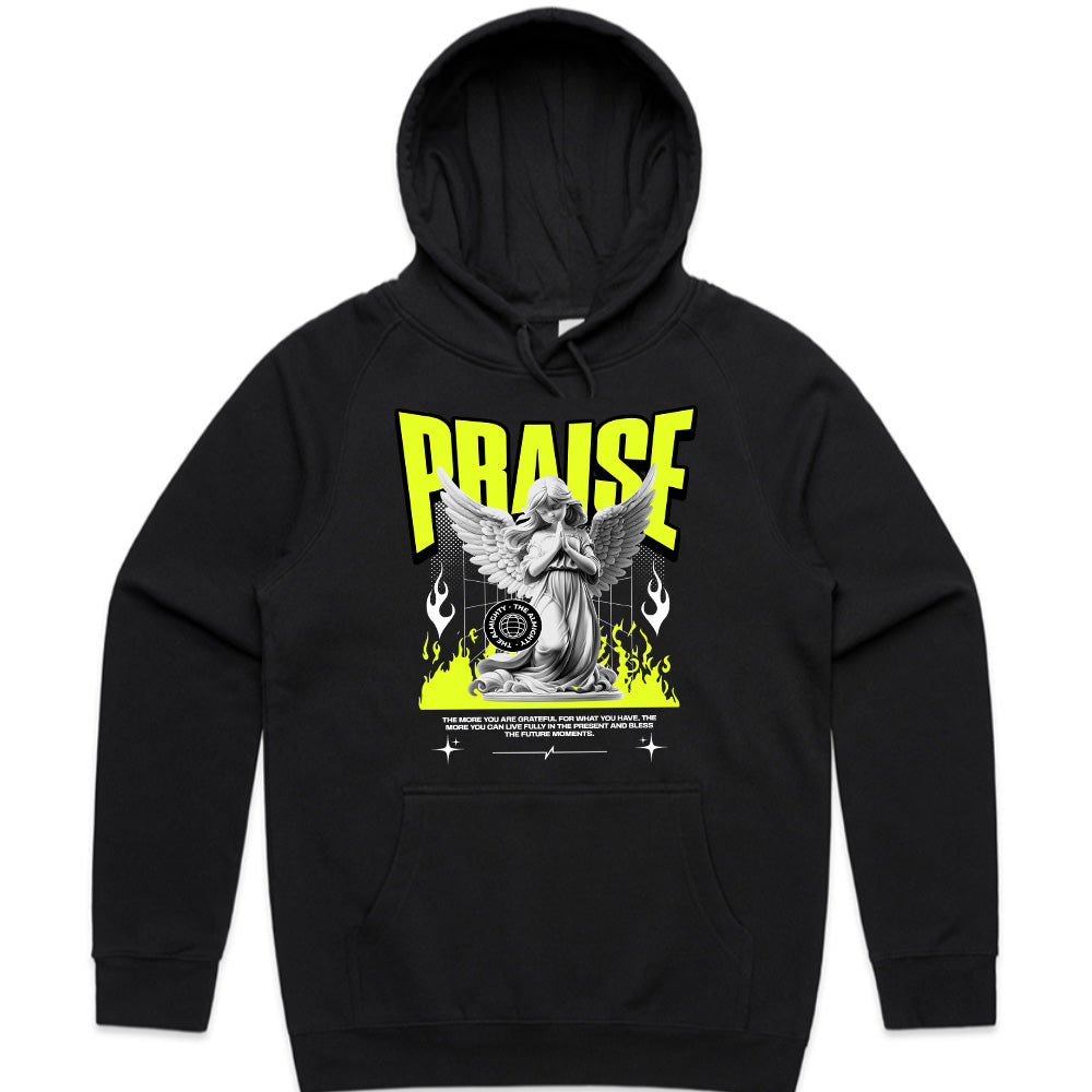 Celestial Reverence: Neon Praise Angel Tee