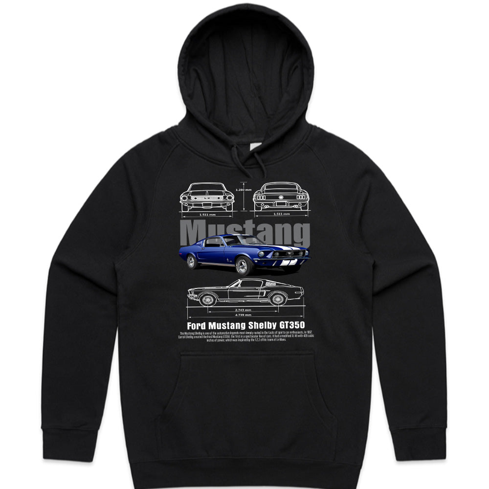 Ford Mustang Shelby GT350 Blueprint Edition | Classic Muscle Car T-Shirt