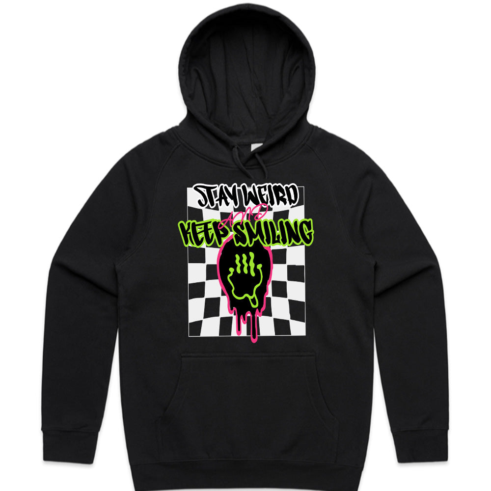 Stay Weird & Keep Smiling Neon Drip Tee