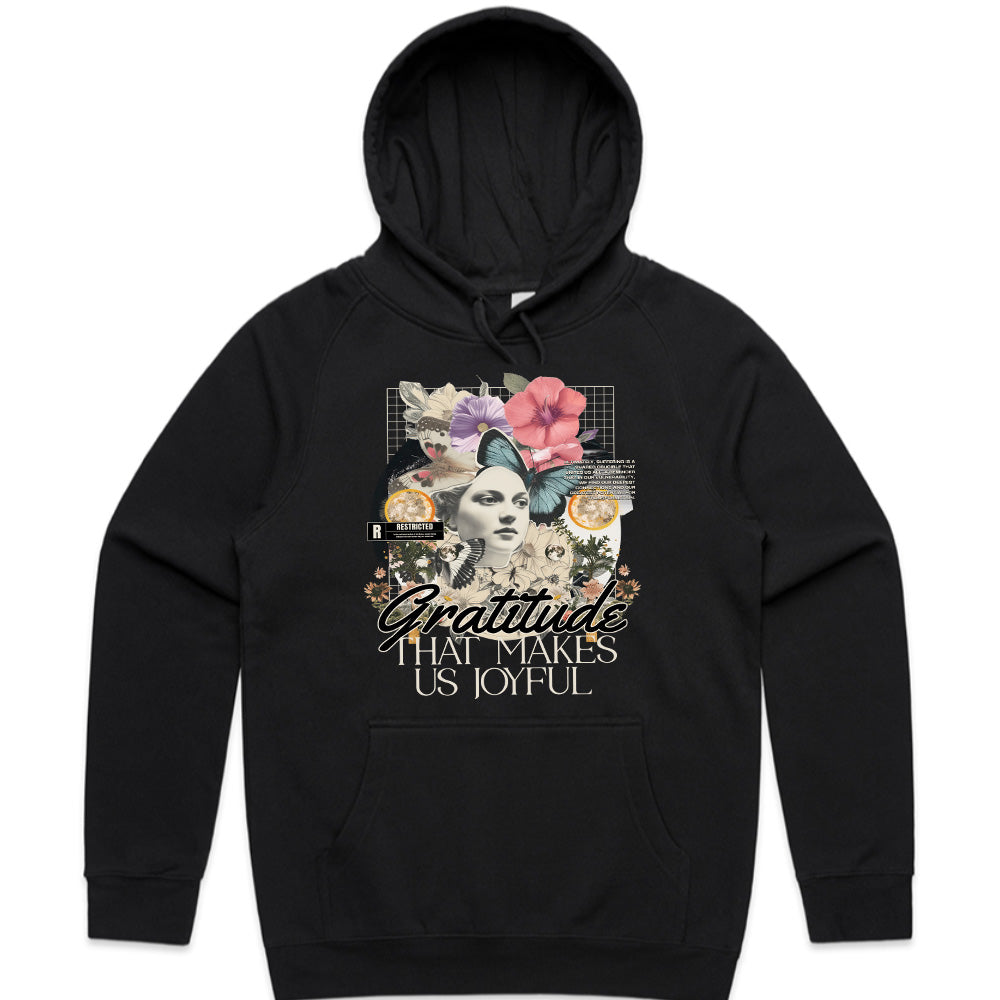 Gratitude Bloom: Joyful Mind Collage Tee