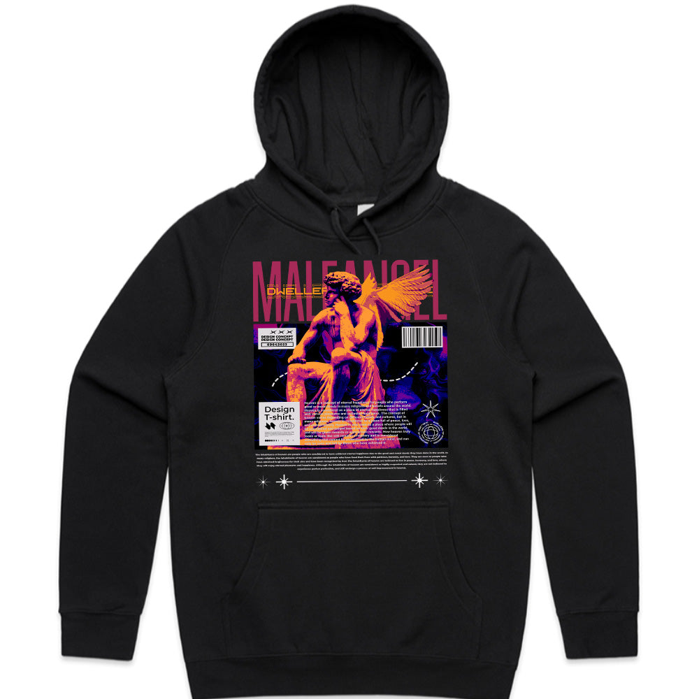 Male Angel: Neon Renaissance Streetwear Tee