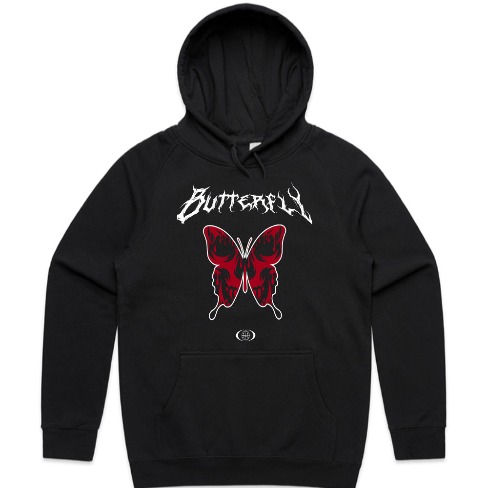 Dark Metamorph: Gothic Butterfly Streetwear Tee