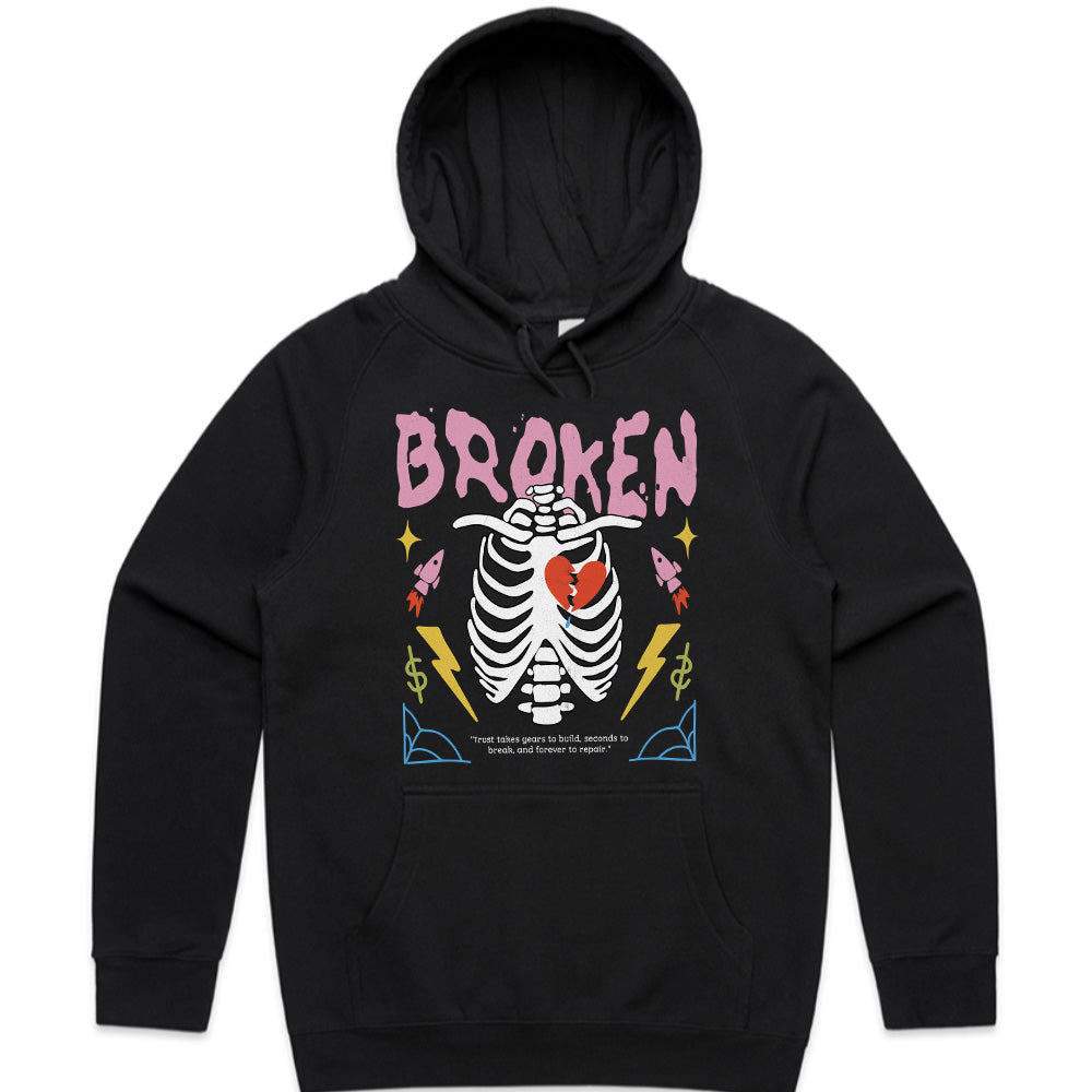Fractured Heart: Broken Trust Skeleton Tee
