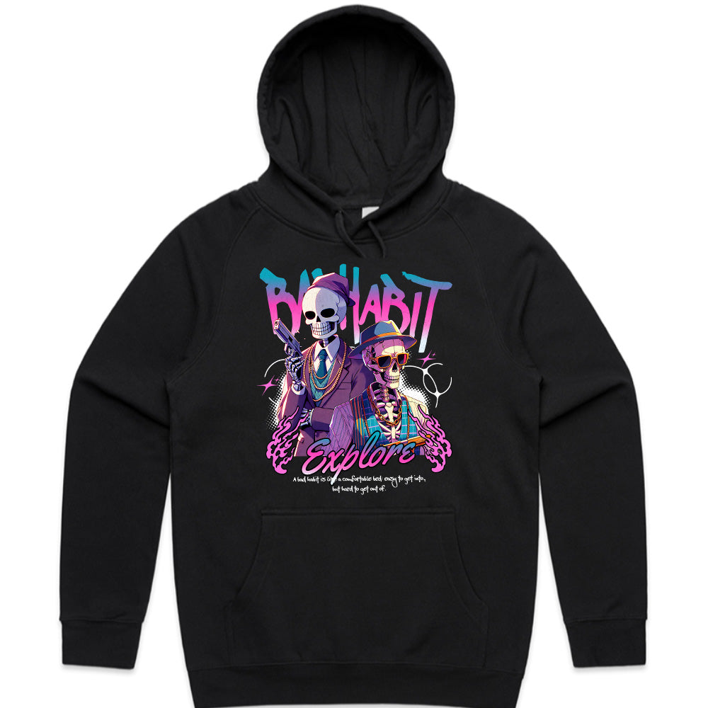Vice Voyage: Neon Skeleton Bad Habit Tee
