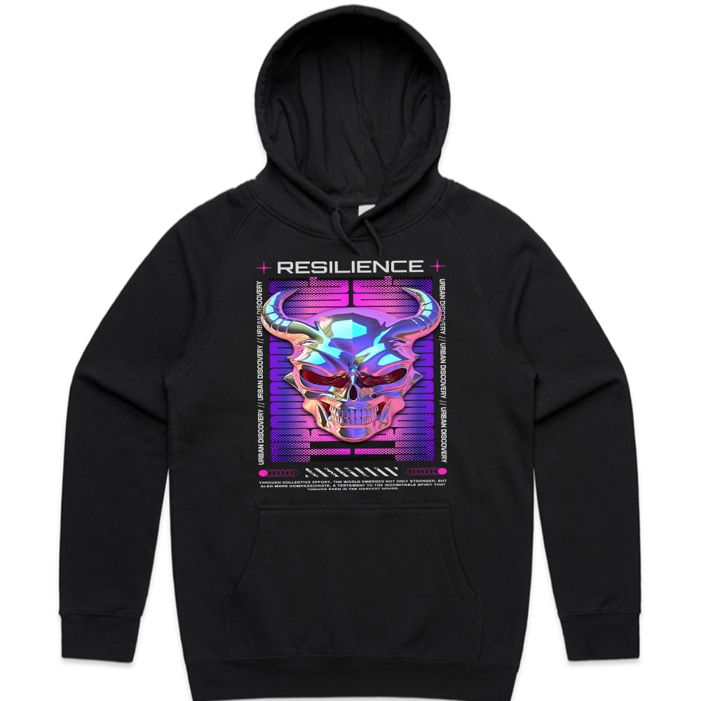 Neon Resilience: Cyber Skull Reign