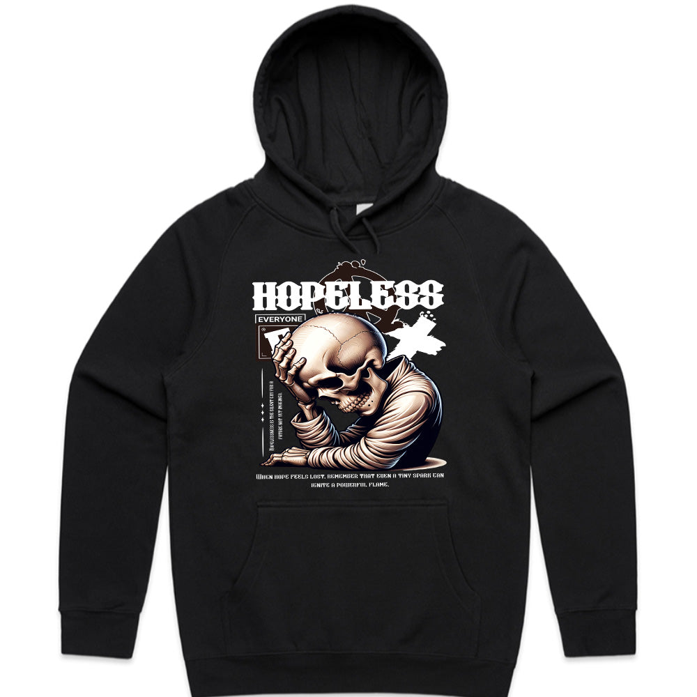 Echoes of Resilience: 'Hopeless' Skull Reflection Tee