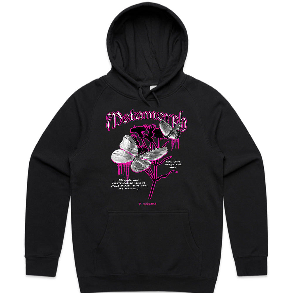 Metamorph Flight: Silver Butterflies of Transformation Tee