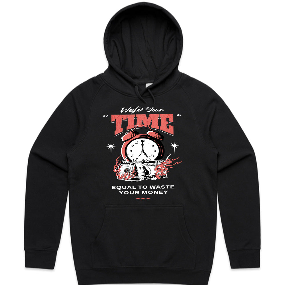Clockburn Hustle: Waste Time, Waste Money Tee