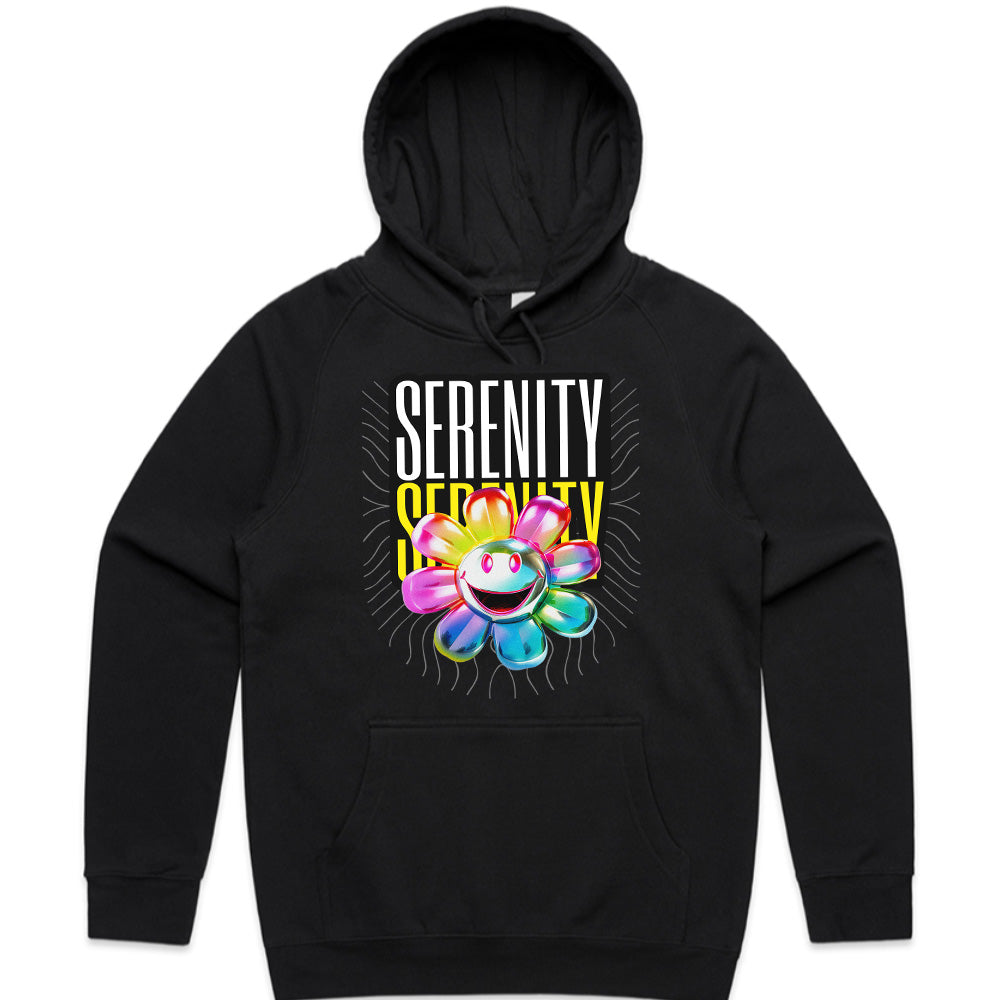 Serenity Bloom: Neon Smiley Flower Tee