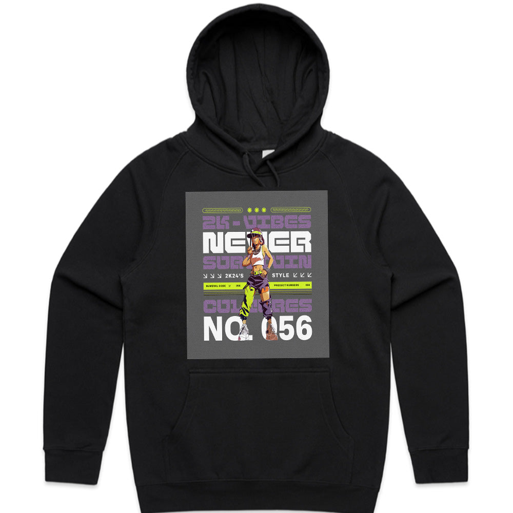 Cyber Neon Vibes: Never Subdue Streetwear Tee