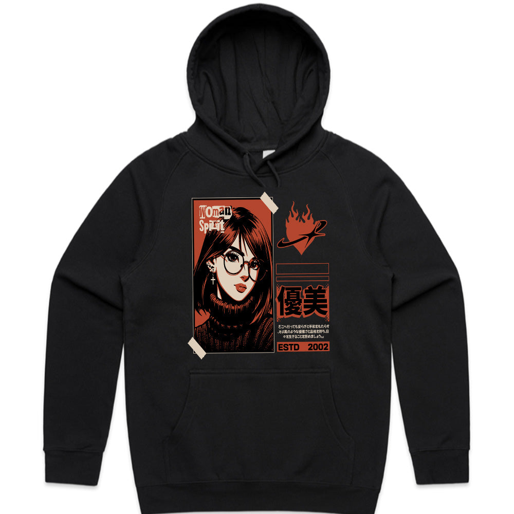 Woman Spirit '02: Edgy Anime Aesthetic Tee