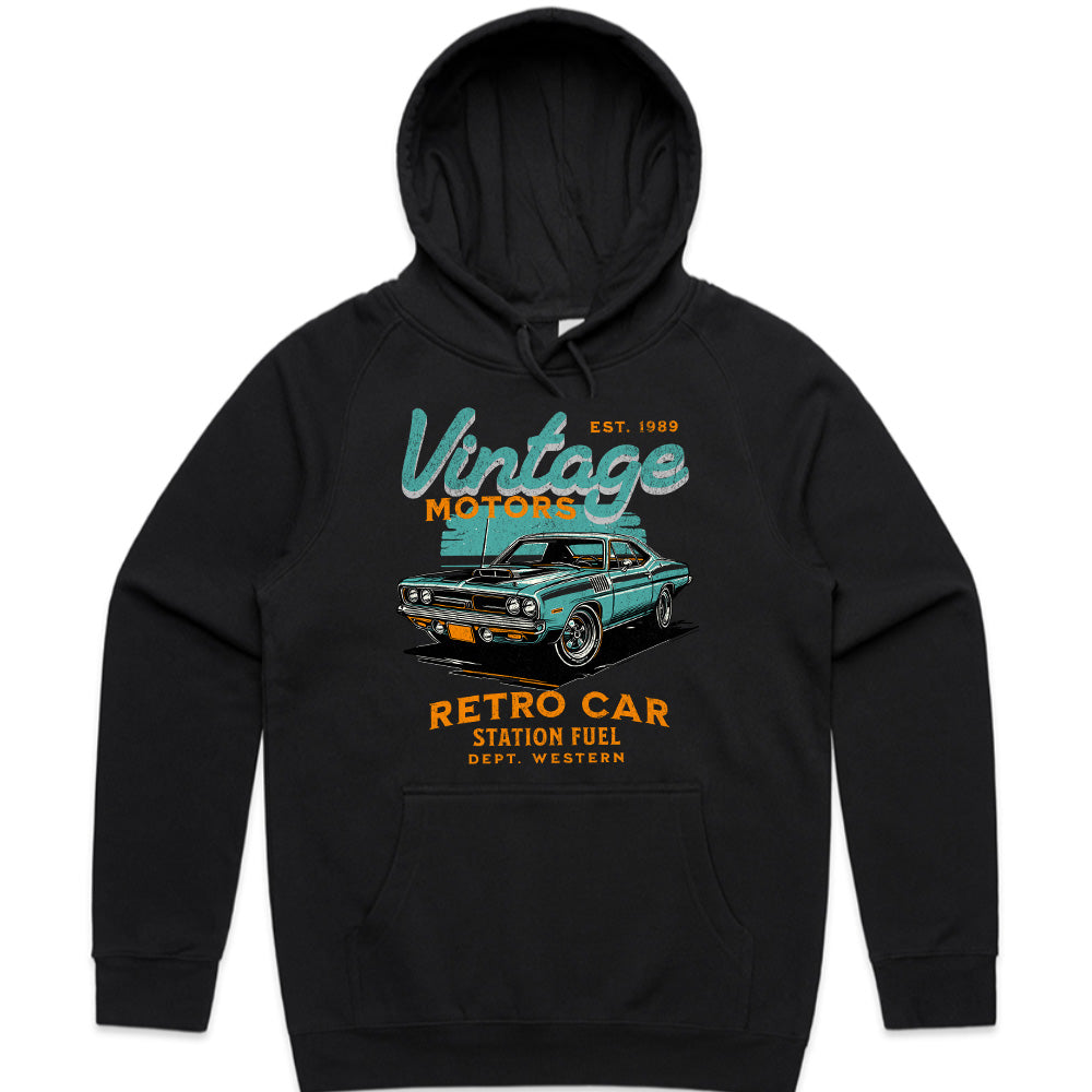Vintage Motors Retro Car: Classic Teal Muscle Tee