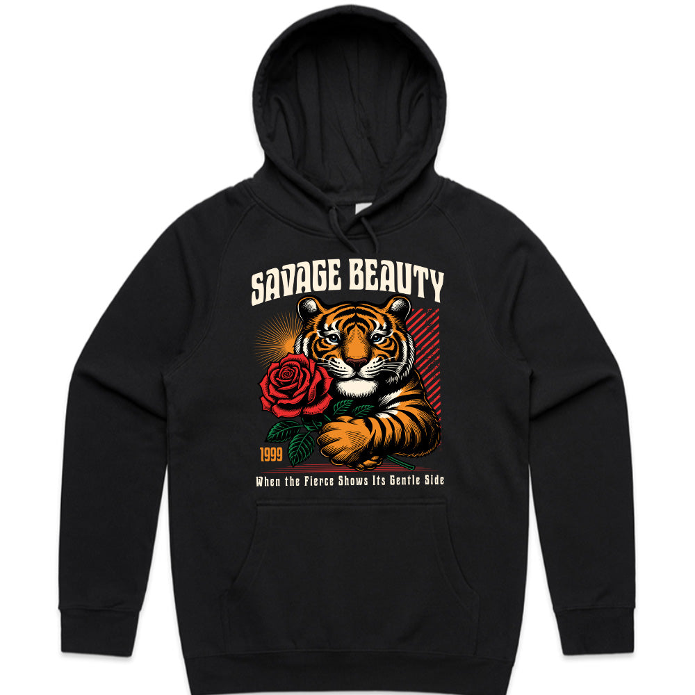 Savage Beauty: Tiger's Gentle Rose Graphic Tee