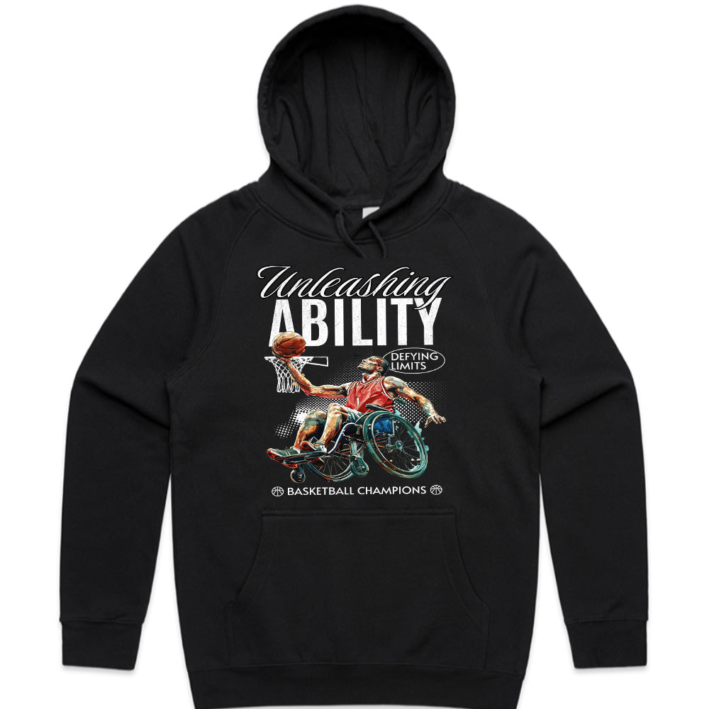 Limitless Court: Unleashing Ability Basketball Tee