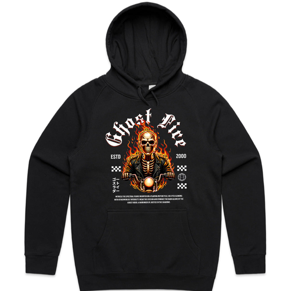 Ghost Fire Biker T-Shirt – Ride the Flames, Rule the Night