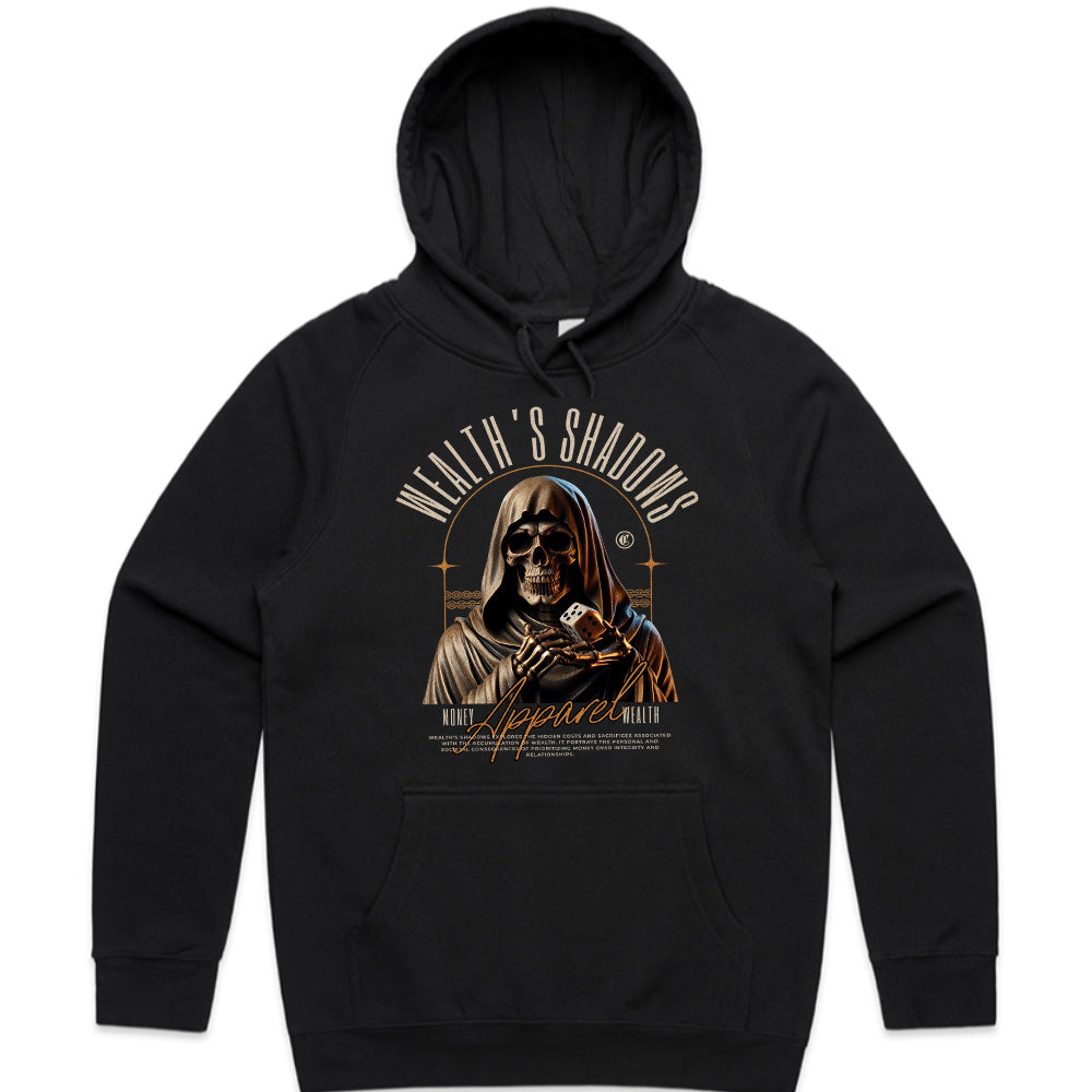 Wealth’s Shadows: Grim Fortune Tee
