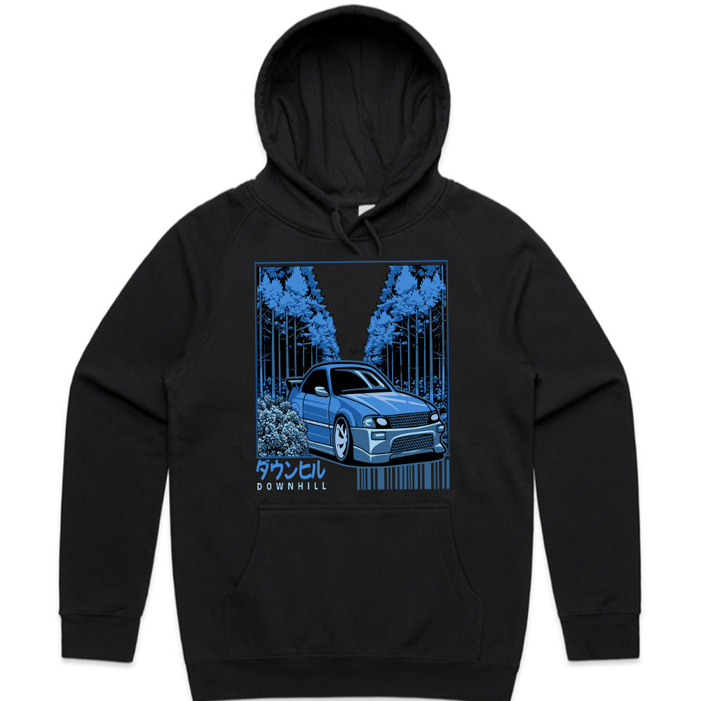 Downhill Touge Racer T-Shirt – Night Drift Forest Run Edition