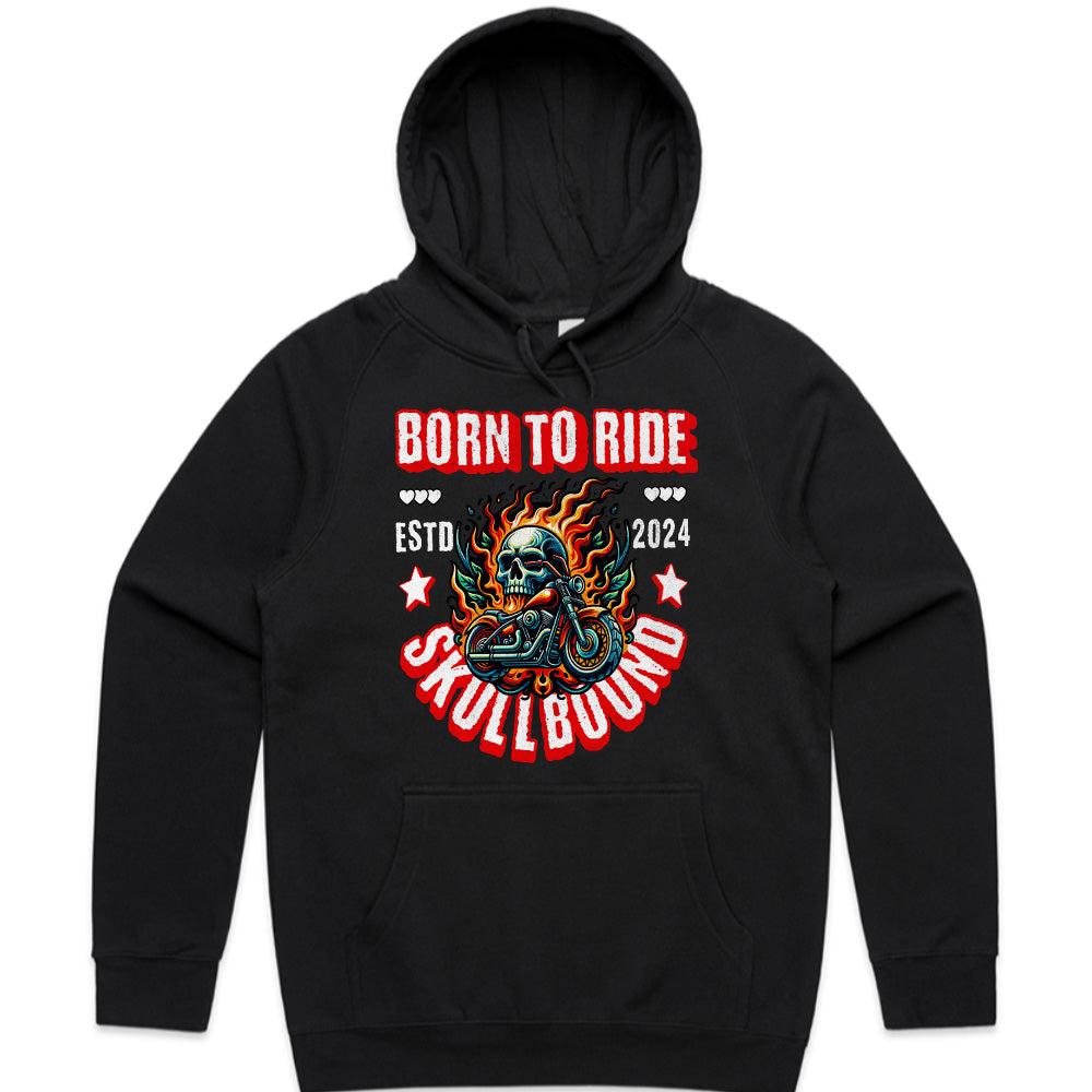 Born to Ride Skullbound" Fiery Chopper Tee