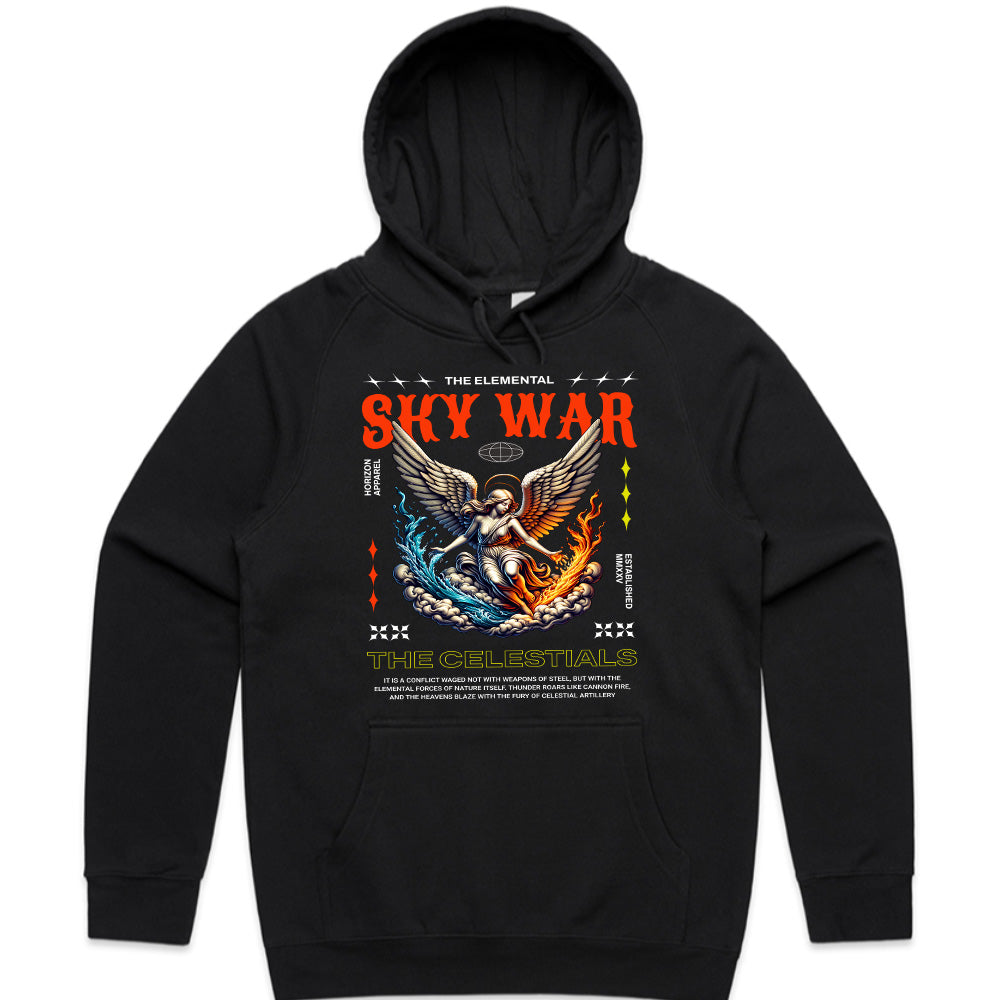 Celestial Clash: Elemental Sky War Tee