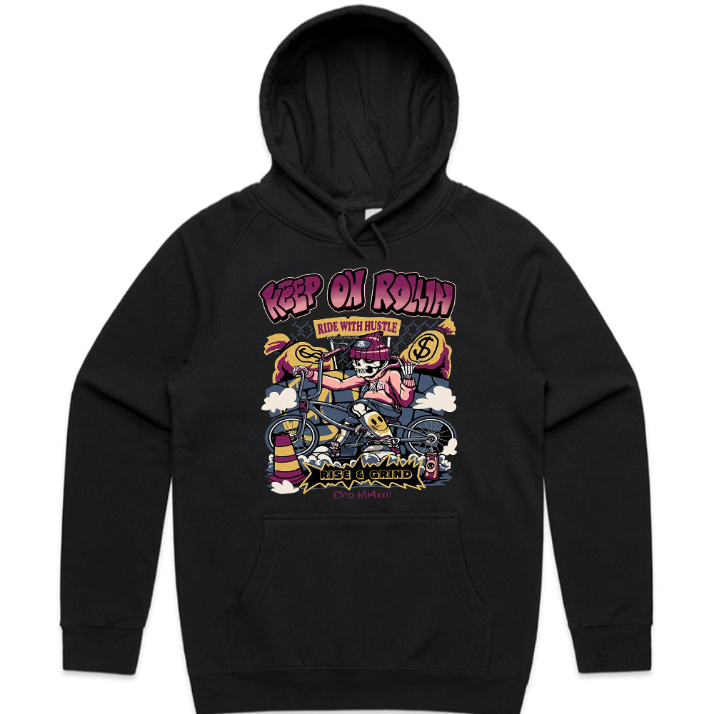 Keep On Rollin': Hustle & Grind BMX Rider Tee