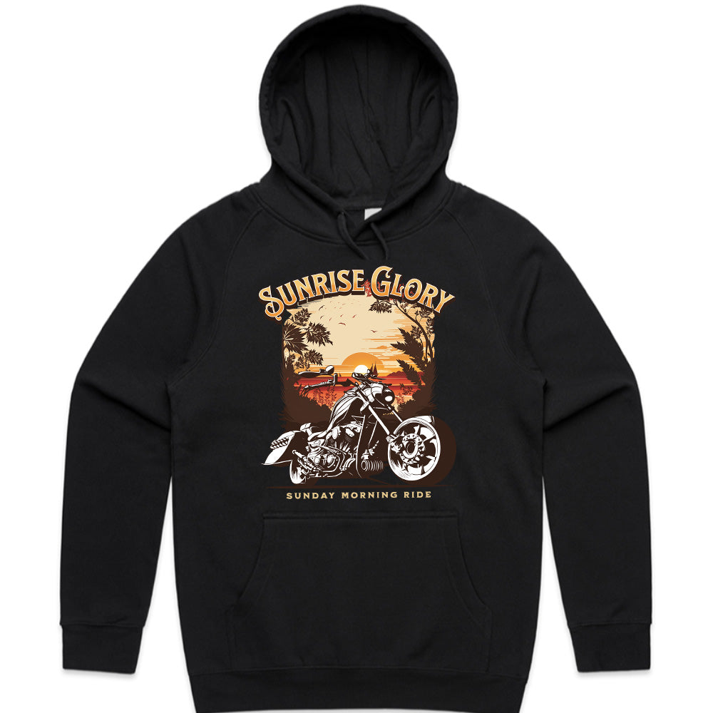 Sunrise Glory: Sunday Ride Chopper Tee