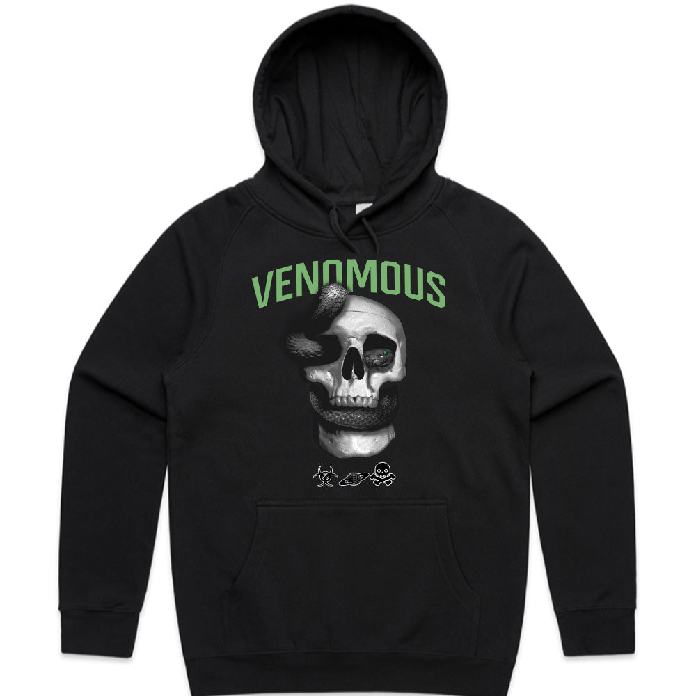 Venomous Embrace: Serpent & Skull Strike Tee