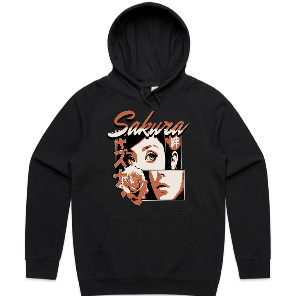 Blossom Noir: Sakura Retro Manga Tee
