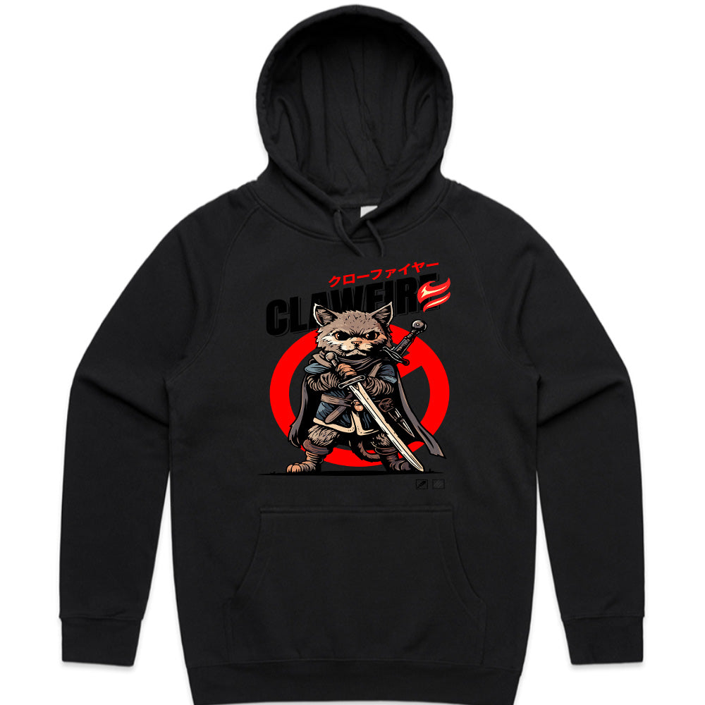 Clawfire Warrior: Feline Blade Master Tee
