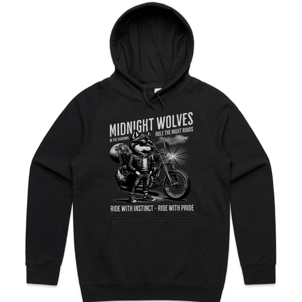 Midnight Wolves Biker T-Shirt – Ride with Instinct, Ride with Pride