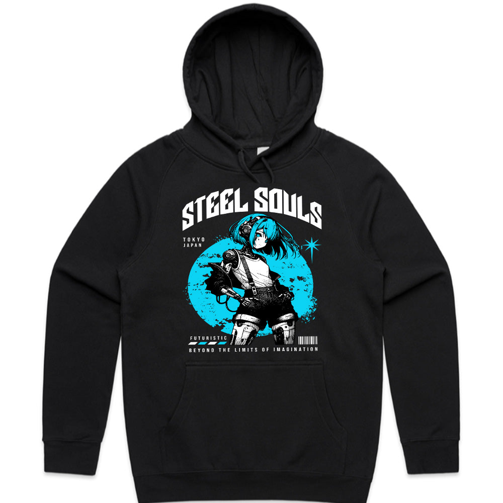 Steel Souls – Futuristic Cyborg Anime Tee