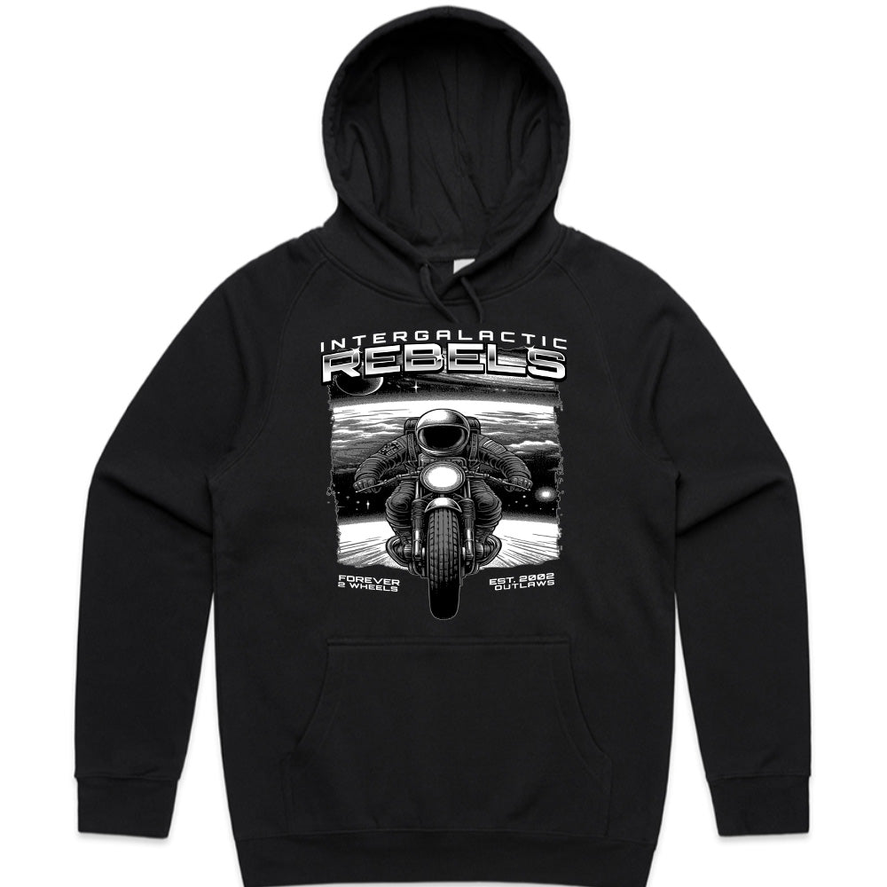 Intergalactic Rebels – Cosmic Motorcycle Outlaw T-Shirt