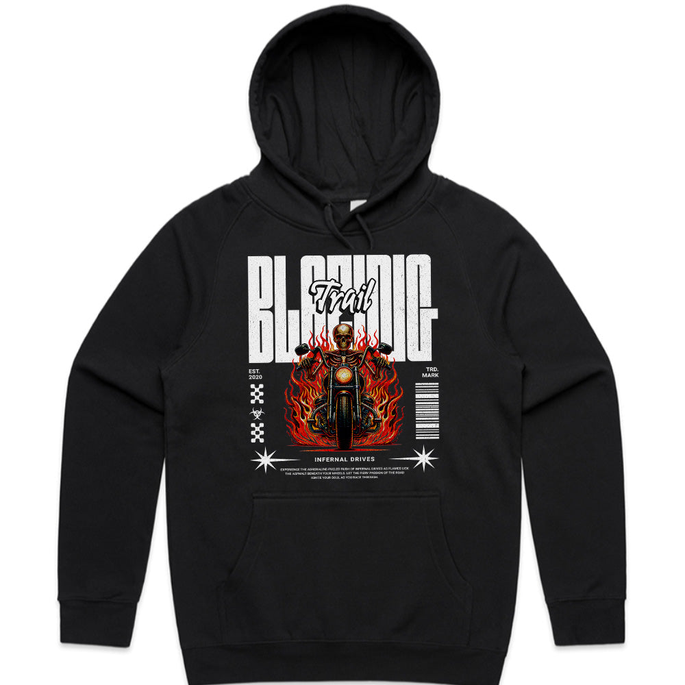 Blazing Trail – Infernal Skeleton Biker T-Shirt