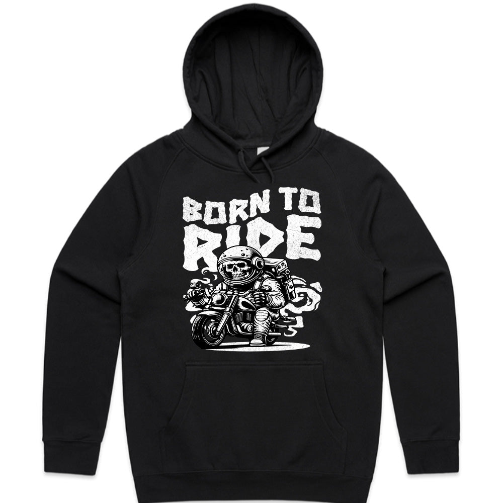 Born to Ride – Space Biker Skull Astronaut T-Shirt