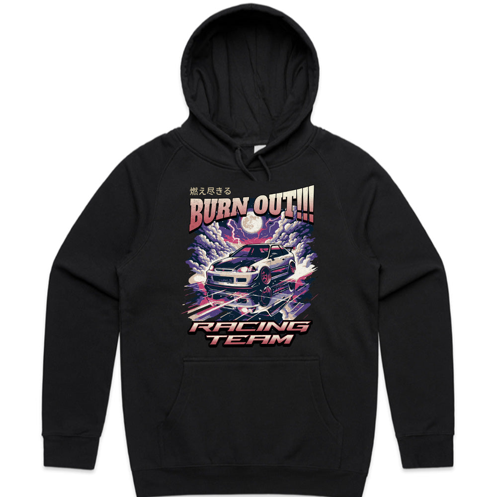 Burn Out Racing Team JDM Street Racer T-Shirt – Neon Drift Legends