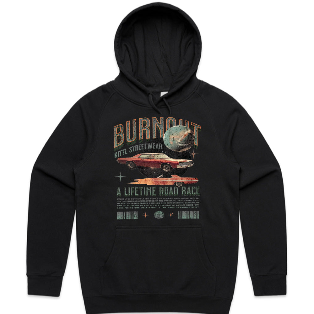 Burnout Streetwear Retro Car T-Shirt – A Lifetime Road Race Edition