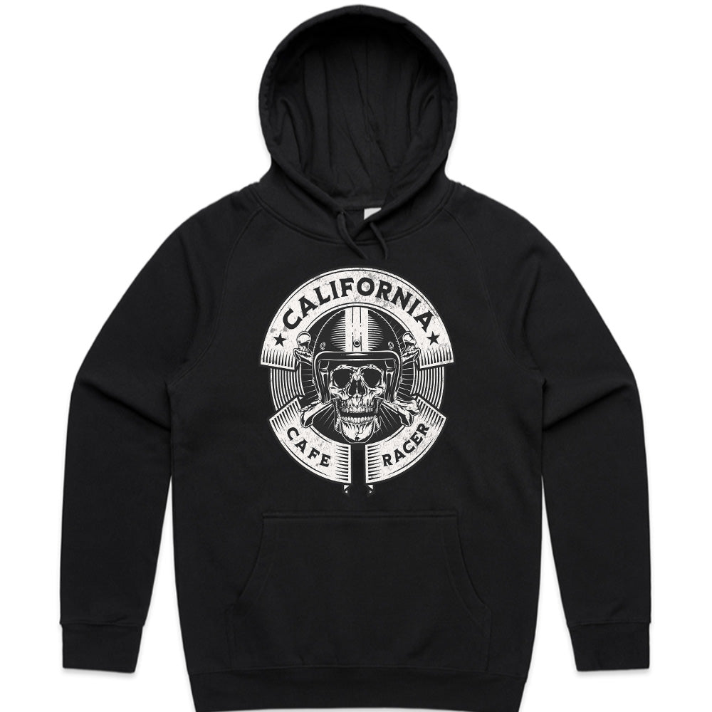 California Café Racer – Vintage Skull Biker T-Shirt
