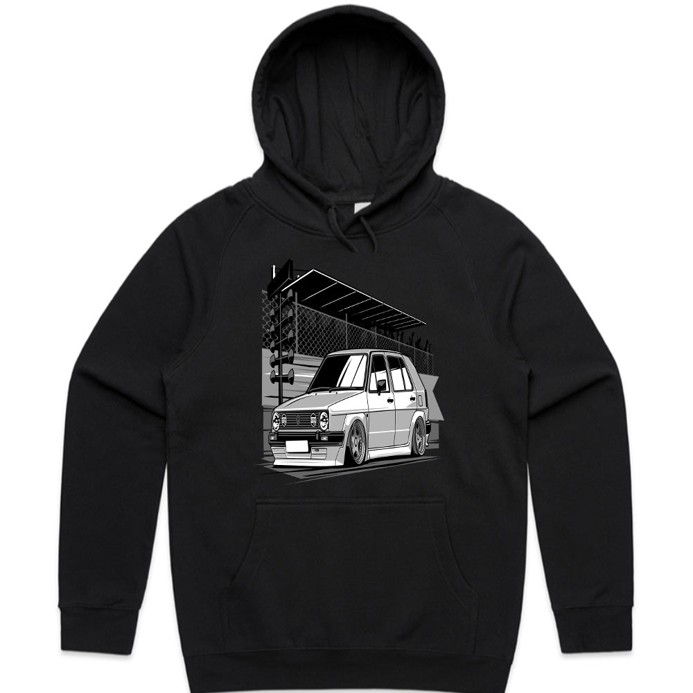 Retro Drag VW Golf MK2 T-Shirt – Classic Street Racer Style