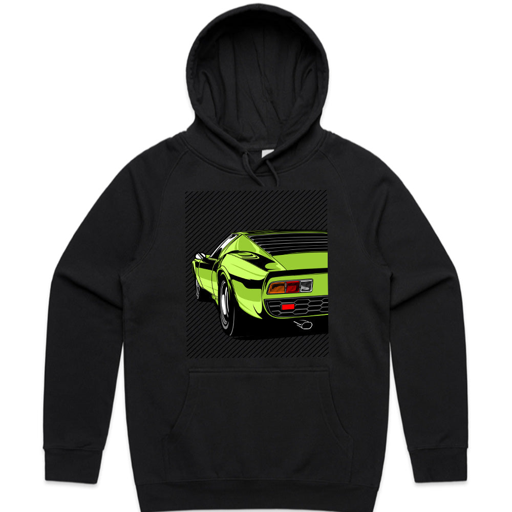De Tomaso Pantera Retro Supercar T-Shirt – Lime Green Classic Edition