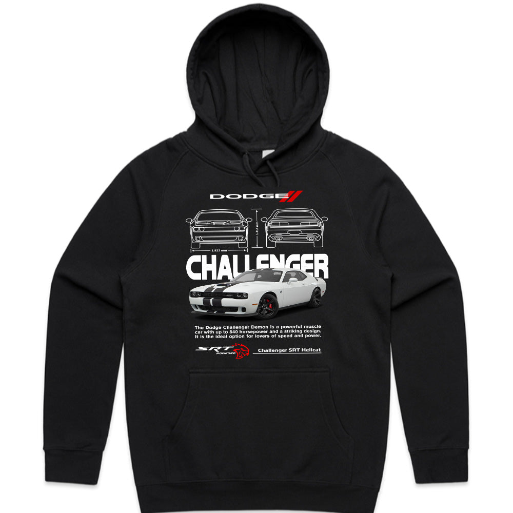 Dodge Challenger SRT Hellcat – Power & Precision Muscle Car T-Shirt
