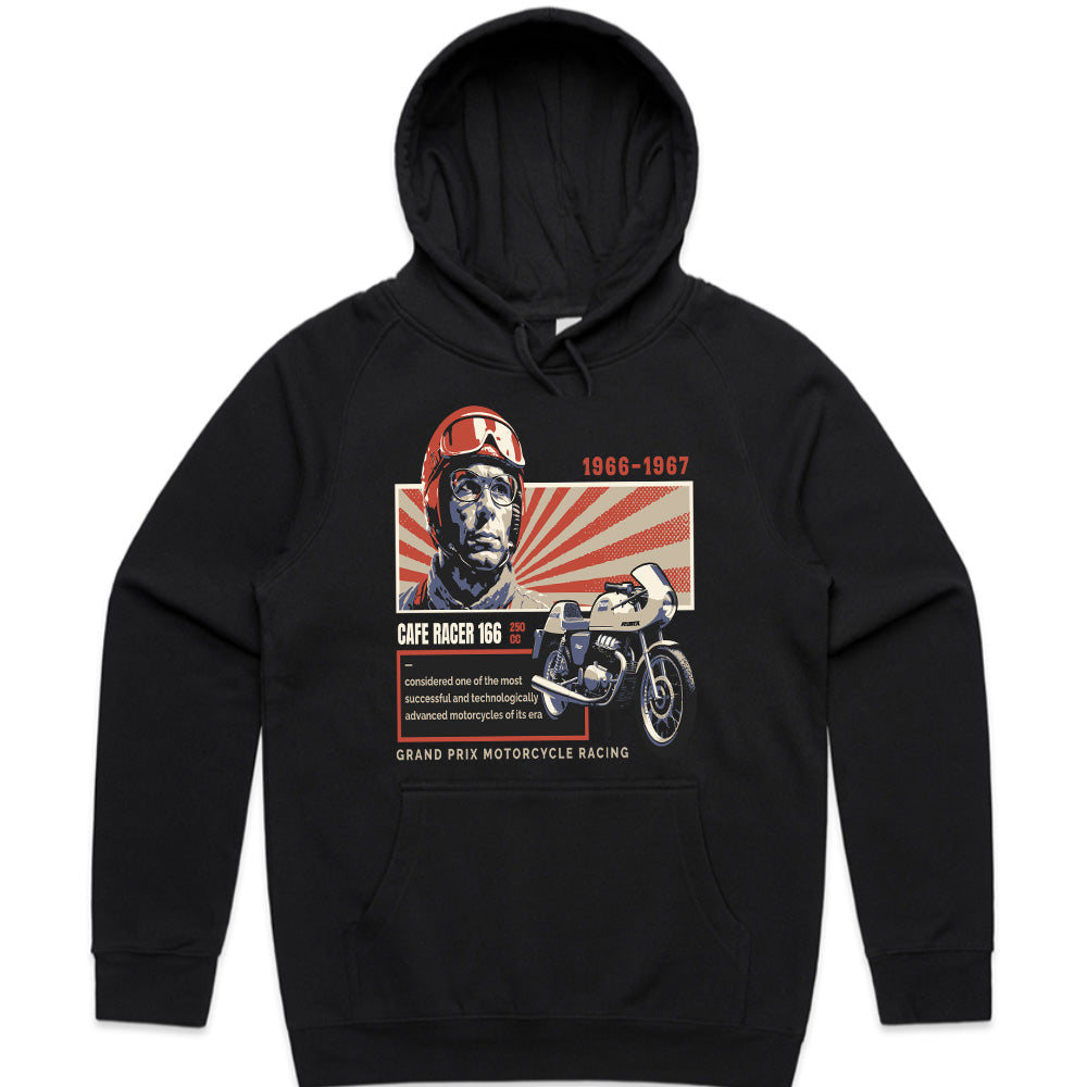 Vintage Grand Prix Café Racer 166 – Retro Motorcycle Racing T-Shirt