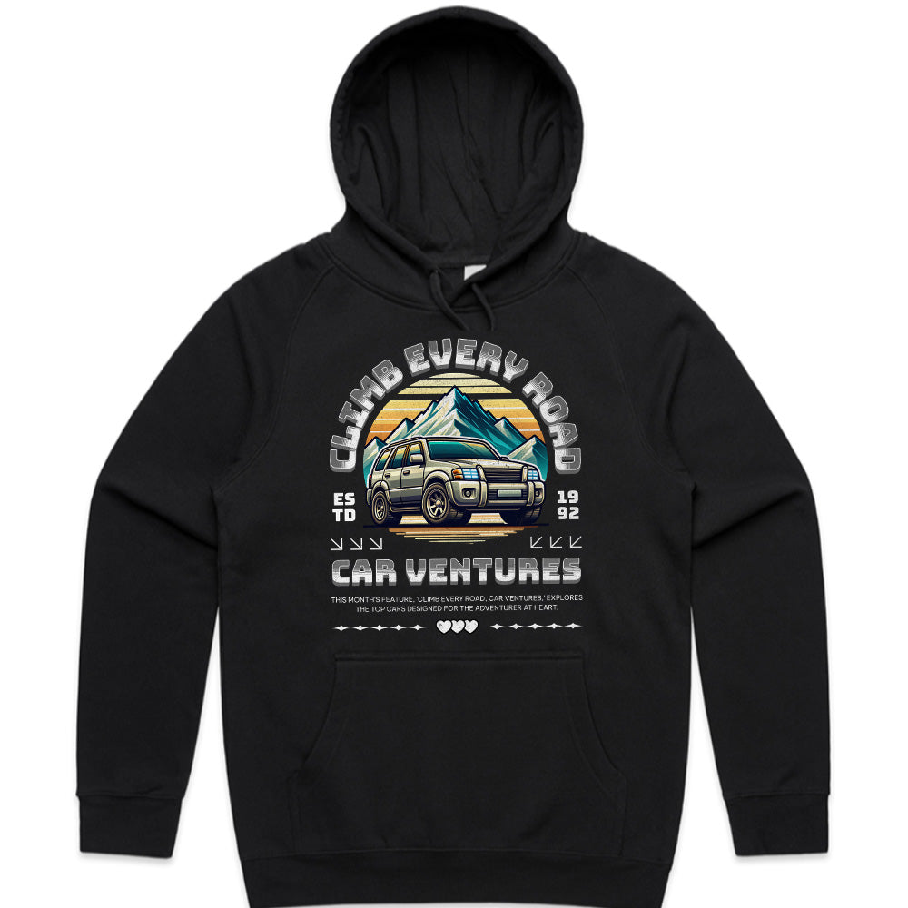 Climb Every Road - Car Ventures Adventure SUV T-Shirt